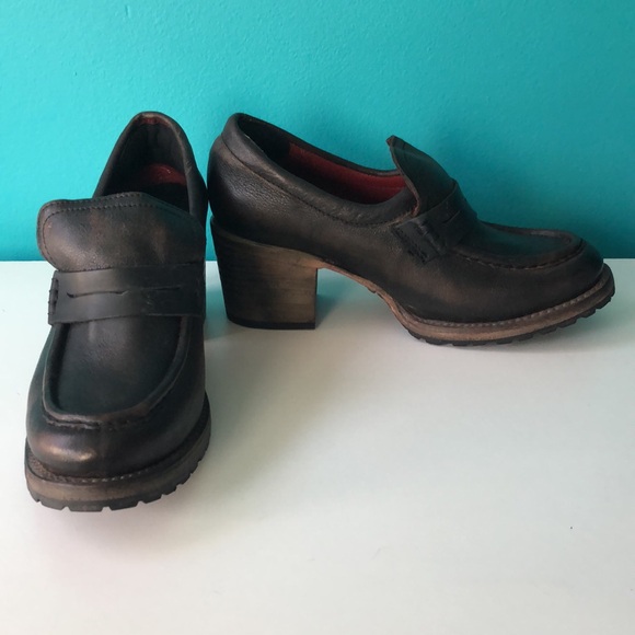 Freebird by Steven Bristol Black Distressed Leather Loafer Shoes. NWT. - Picture 5 of 11